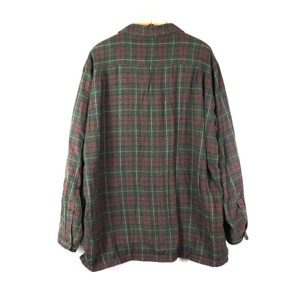 L.L. Bean Scotch Plaid Fleece Lined Heavyweight Workwear Flannel XL - Picture 2 of 7